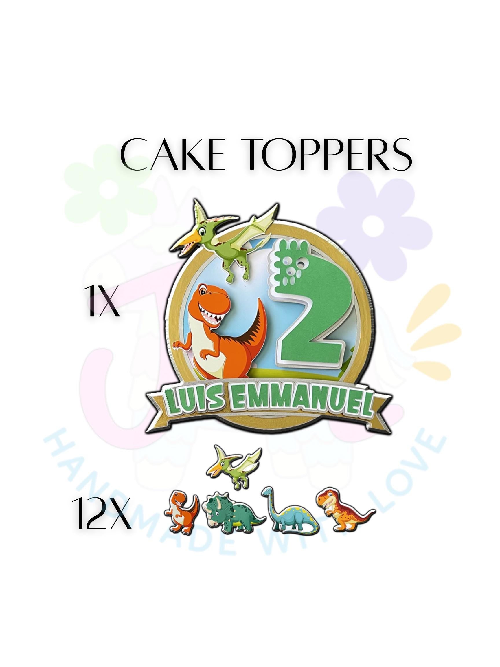 Cake Toppers (1x Large & 12x Small) - Custom Theme (Personalized)